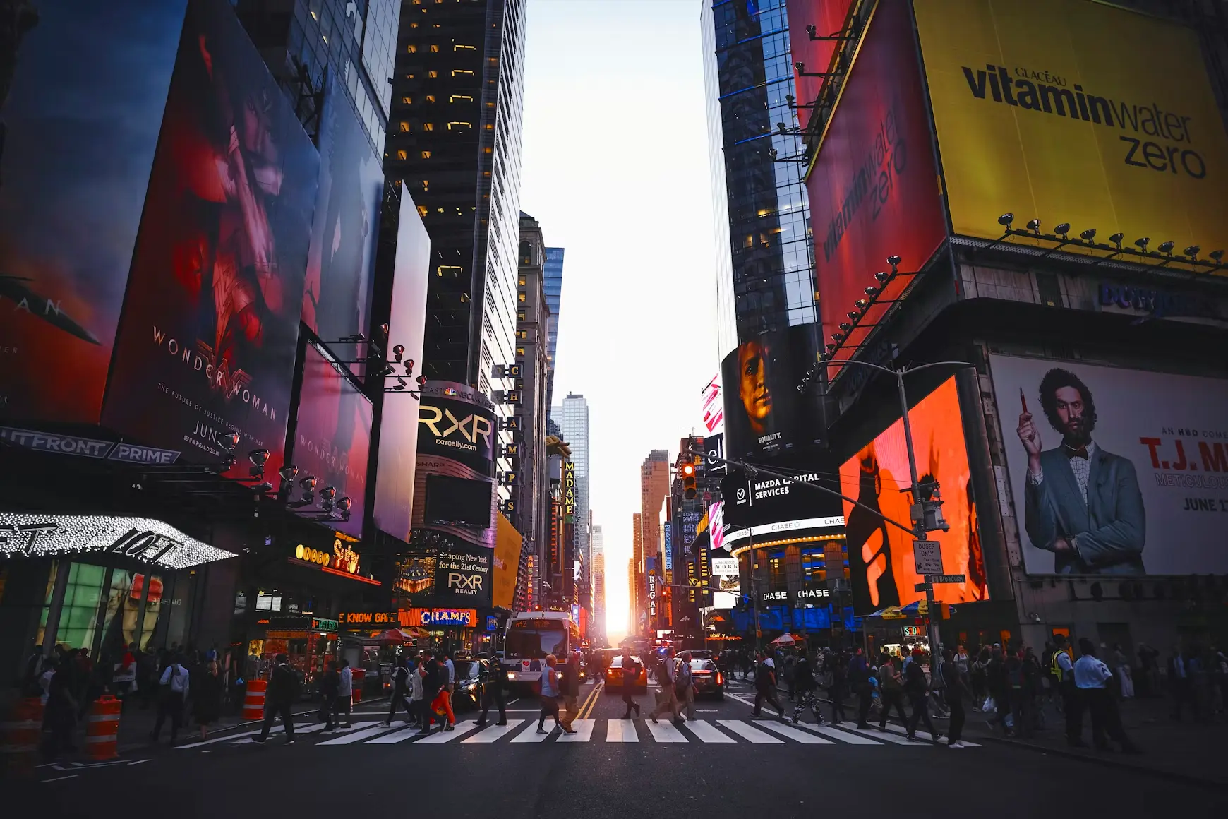 New York City Times Square skyline at night